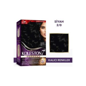 Koleston Supreme Kit Saç Boyası 2/0 Siyah Krem Formda Yıpranmış Saçlar İçin Etkili