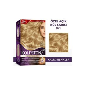 Koleston Supreme Kit 9/1 Açık Kül Sarısı Saç Boyası 50 ml Yıpranma Karşıtı Teknoloji ile Yoğun Bakım