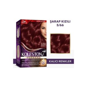 Koleston 5/66 Şarap Kızılı Saç Boyası Krem Formda %100 Beyaz Kapama ve Yıpranma Karşıtı