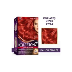 Koleston 77/44 Kor Ateş Kızılı Krem Saç Boyası Yoğun Bakım Özelliği ile Kalıcı Renkler