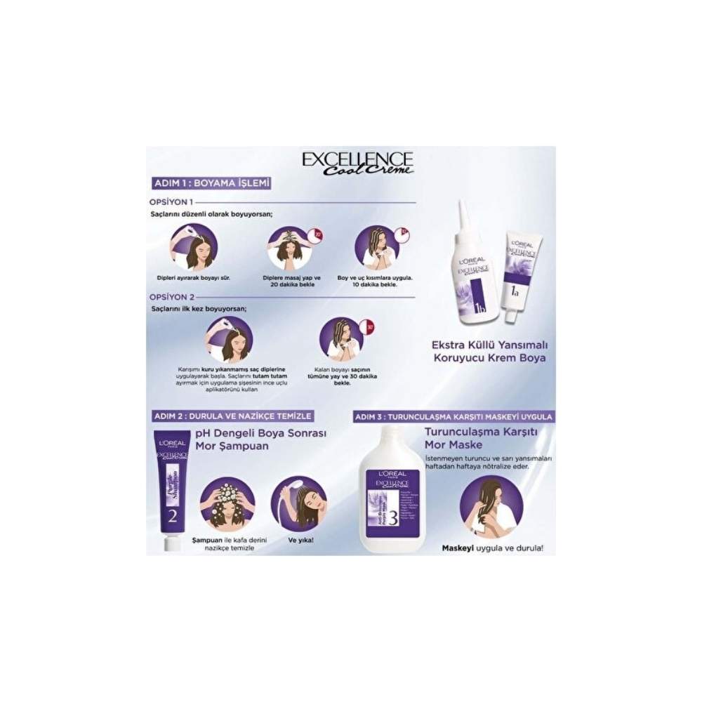 Loreal Paris Excellence Cool Creme 4.11 Küllü Kahve